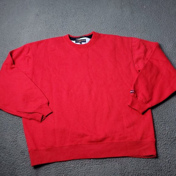Tommy Hilfiger Golf Sweater Mens XL Pullover Red - Picture 1 of 8